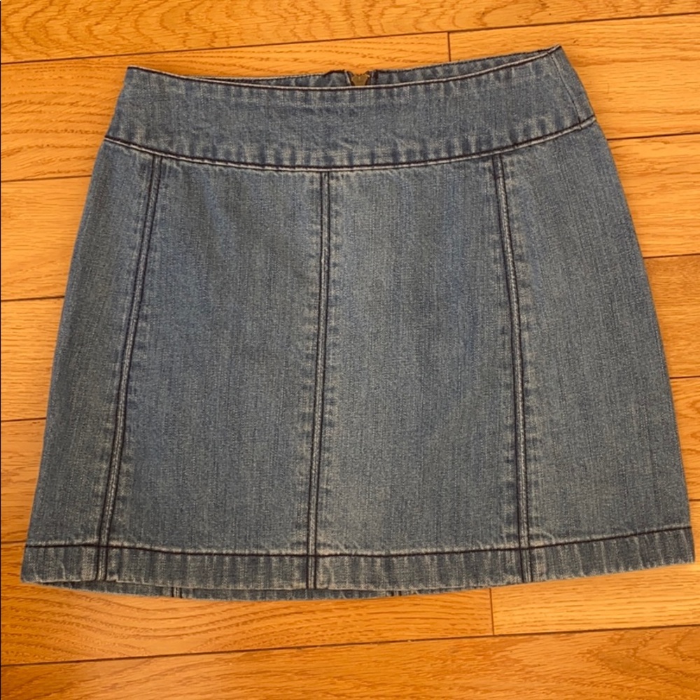 Free People Blue Denim Skirt